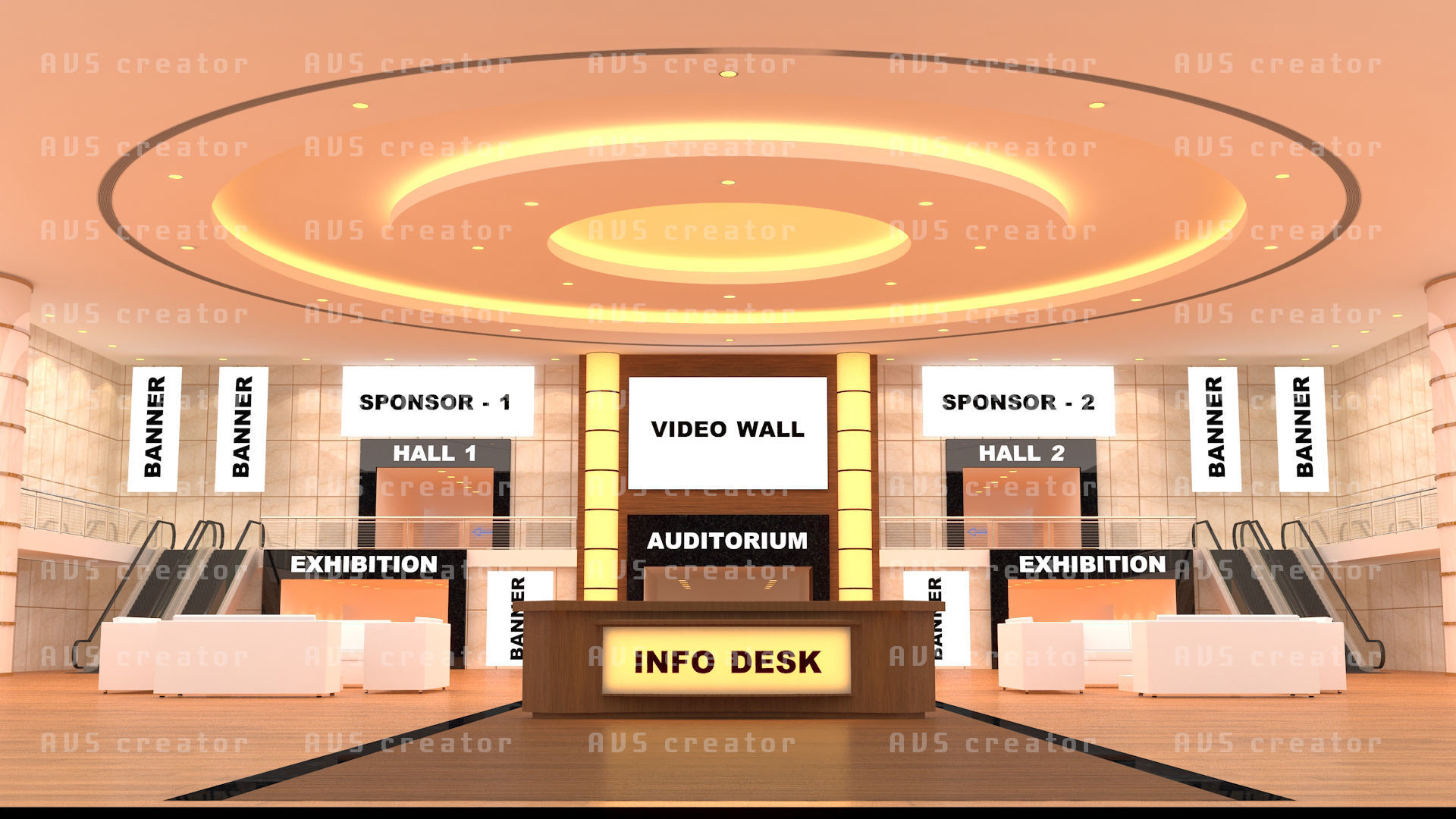 Virtual Lobby 3D Model Collection_6