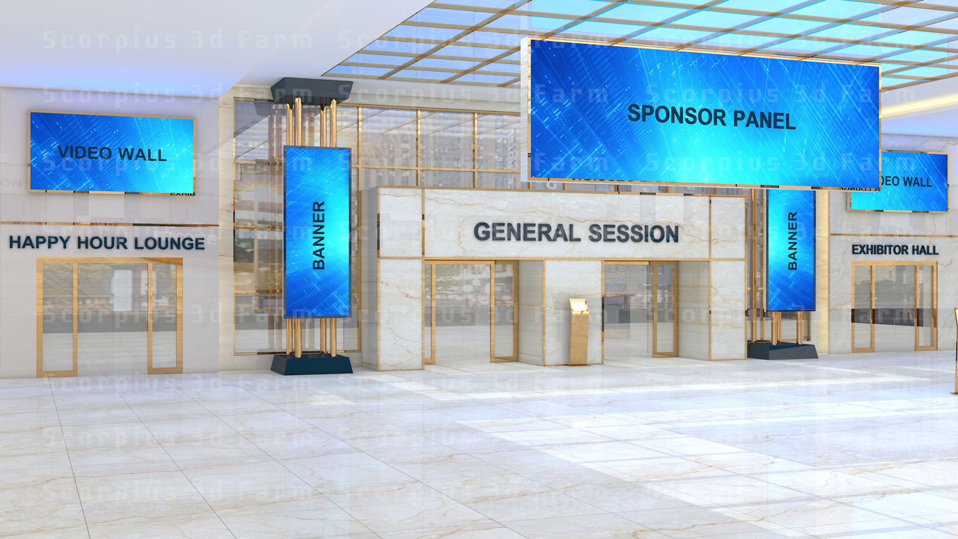 Virtual Lobby 3D Model Collection_11