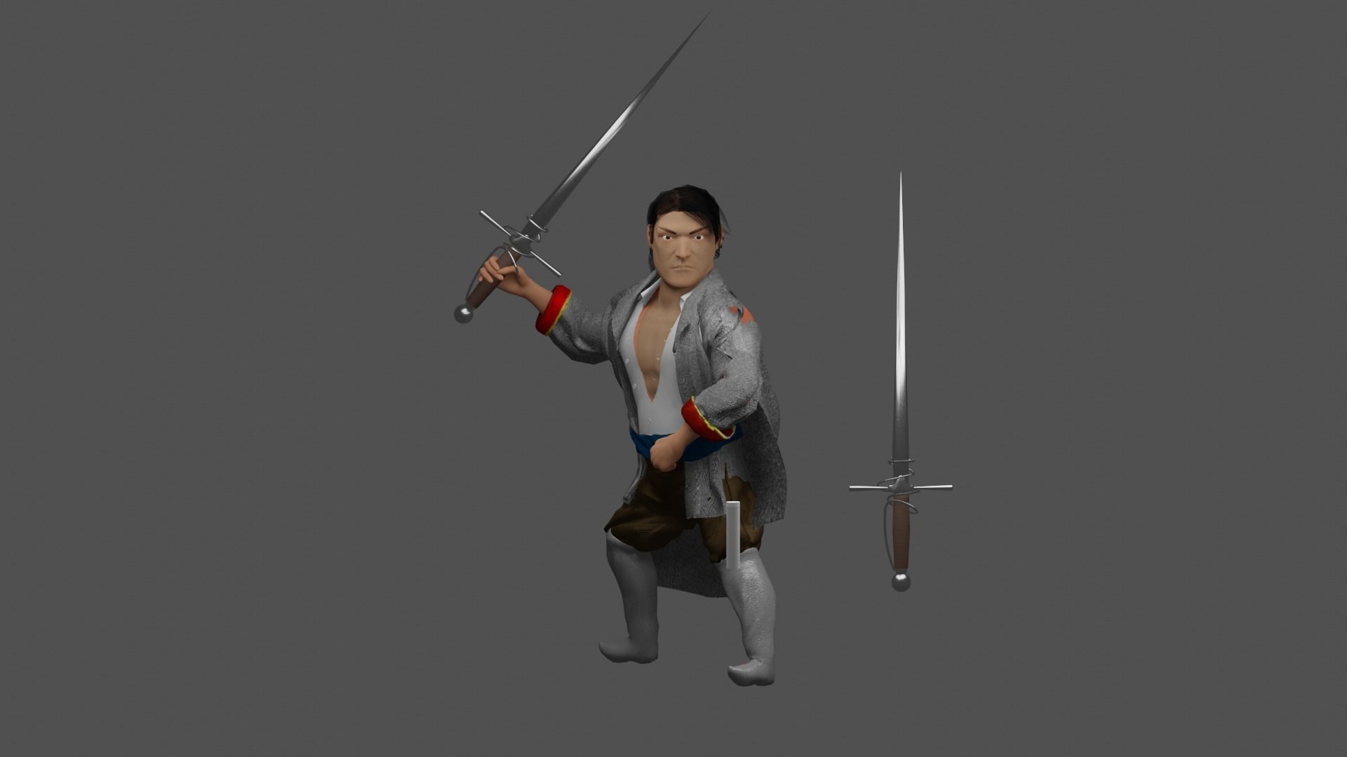 Sword Lance Free low-poly 3D model_4
