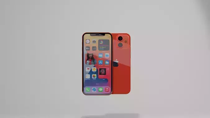 iPhone 12 mini and Blender Project file for editing Free 3D model