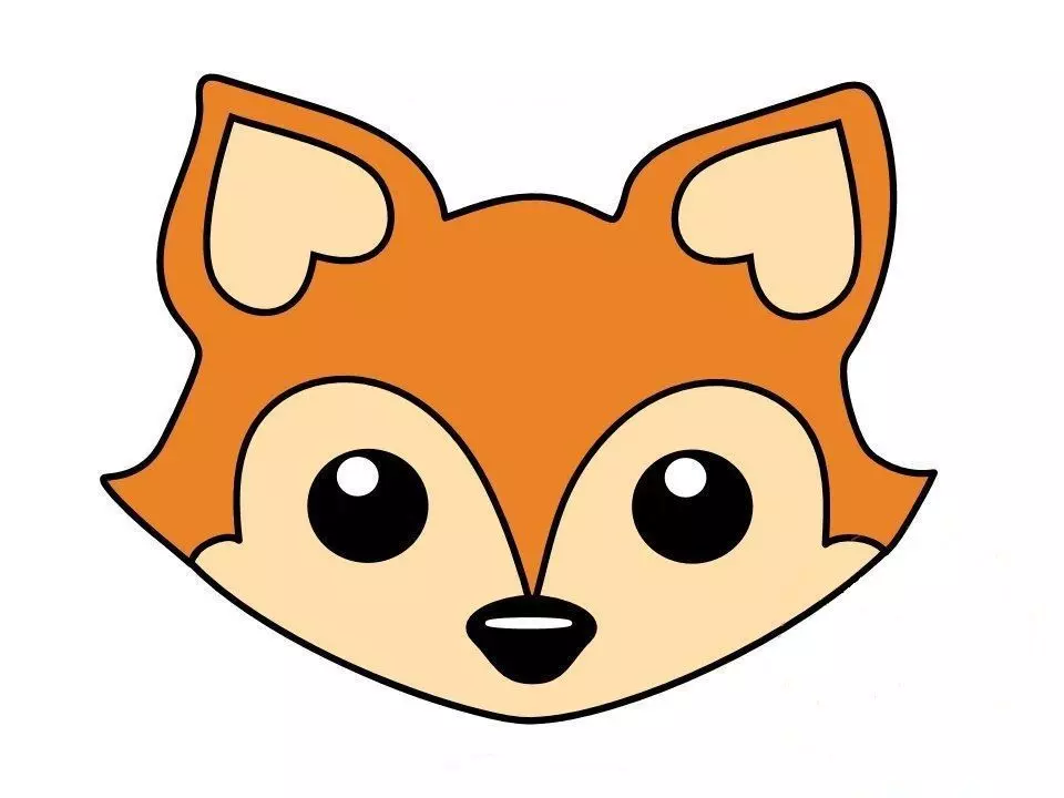 Fox Face Cookie and Fondant Cutter with Embosser 3D print model_0