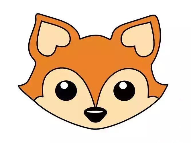 Fox Face Cookie and Fondant Cutter with Embosser