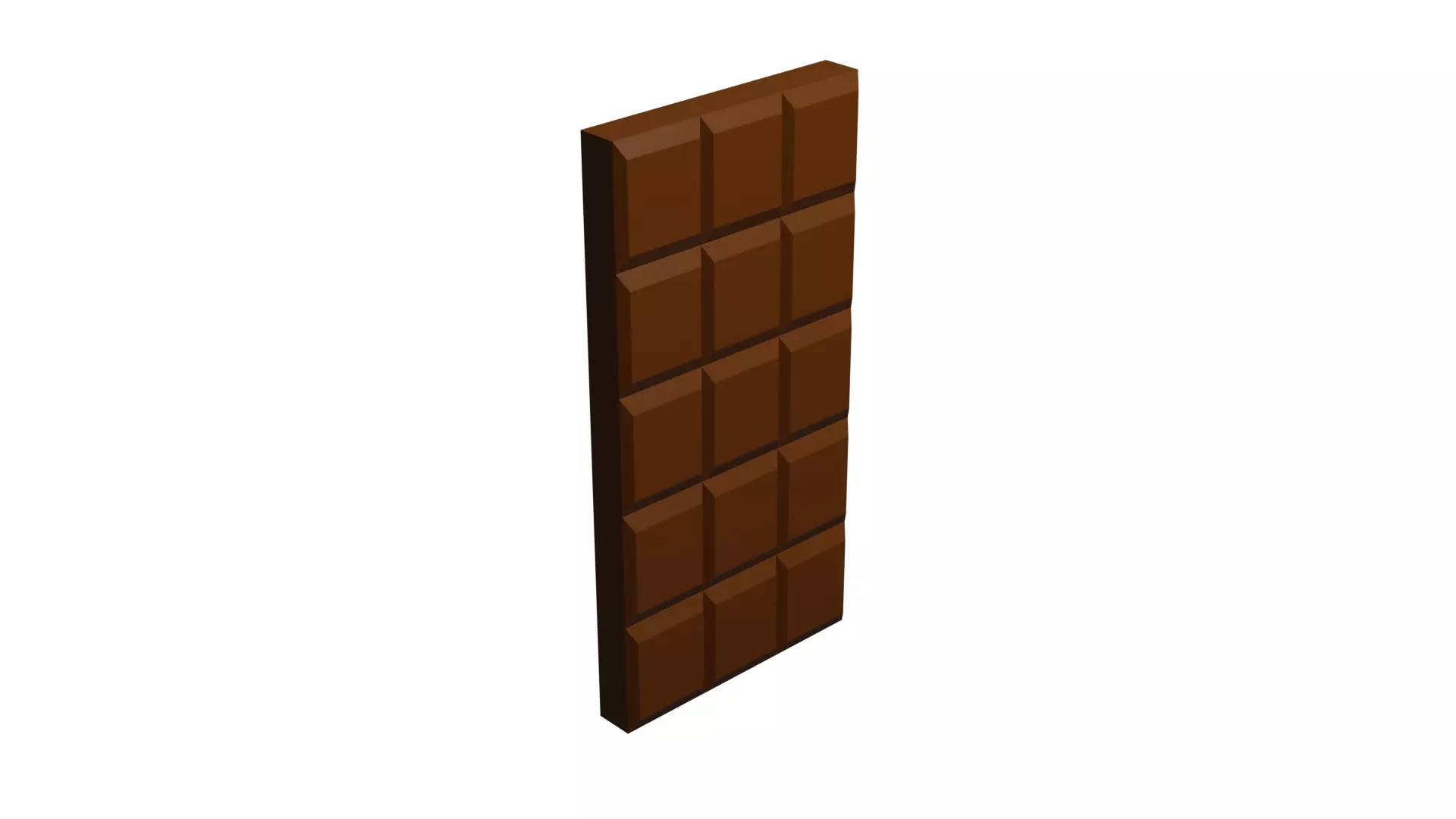 Chocolate 3D bar Low-poly 3D model_0