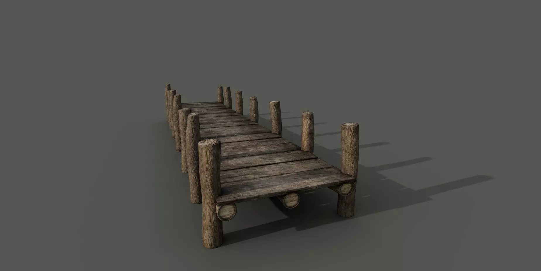 Pier Wood Free low-poly 3D model