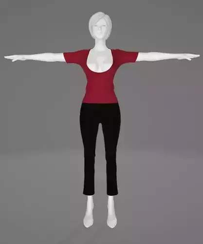 Woman Clothing T-Pose 603