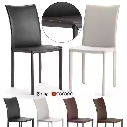 Bastian Lollo Boheme Byron Pair of Dining Chairs 3D model