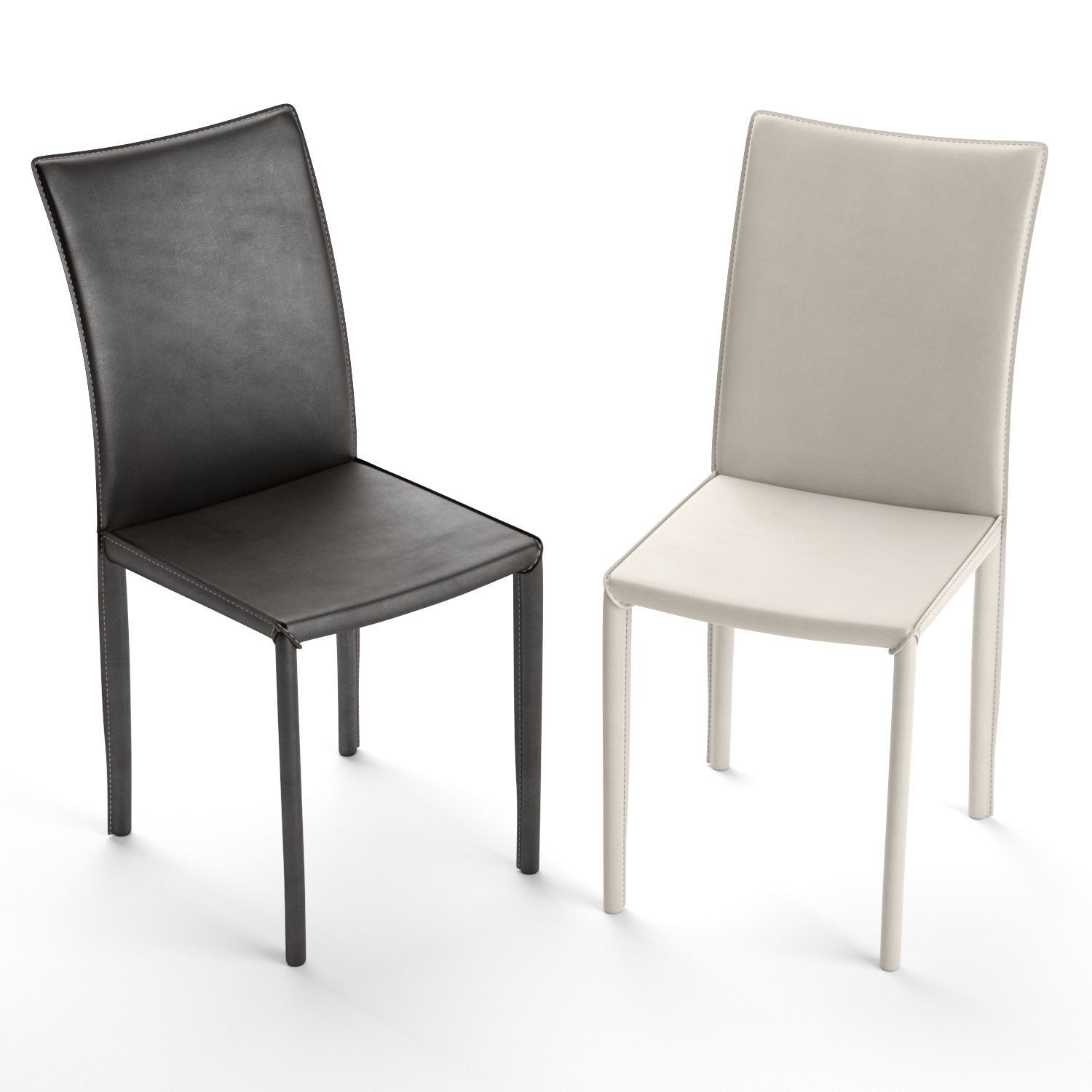 Bastian Lollo Boheme Byron Pair of Dining Chairs 3D model_4