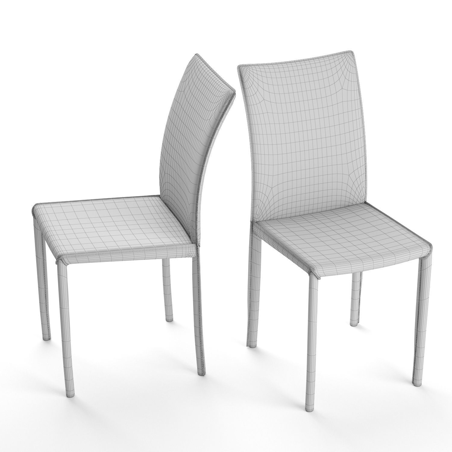 Bastian Lollo Boheme Byron Pair of Dining Chairs 3D model_7