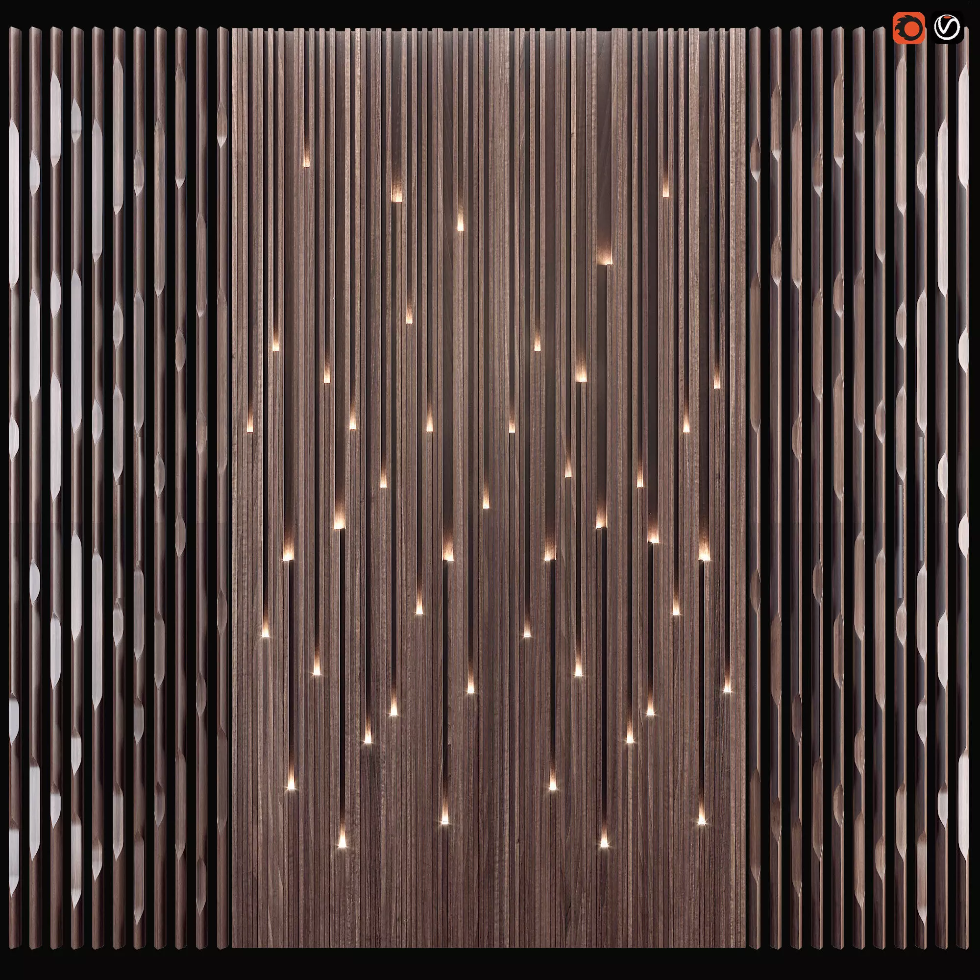 Combination of two Edge and Lucerna illuminated panels 3D model_0