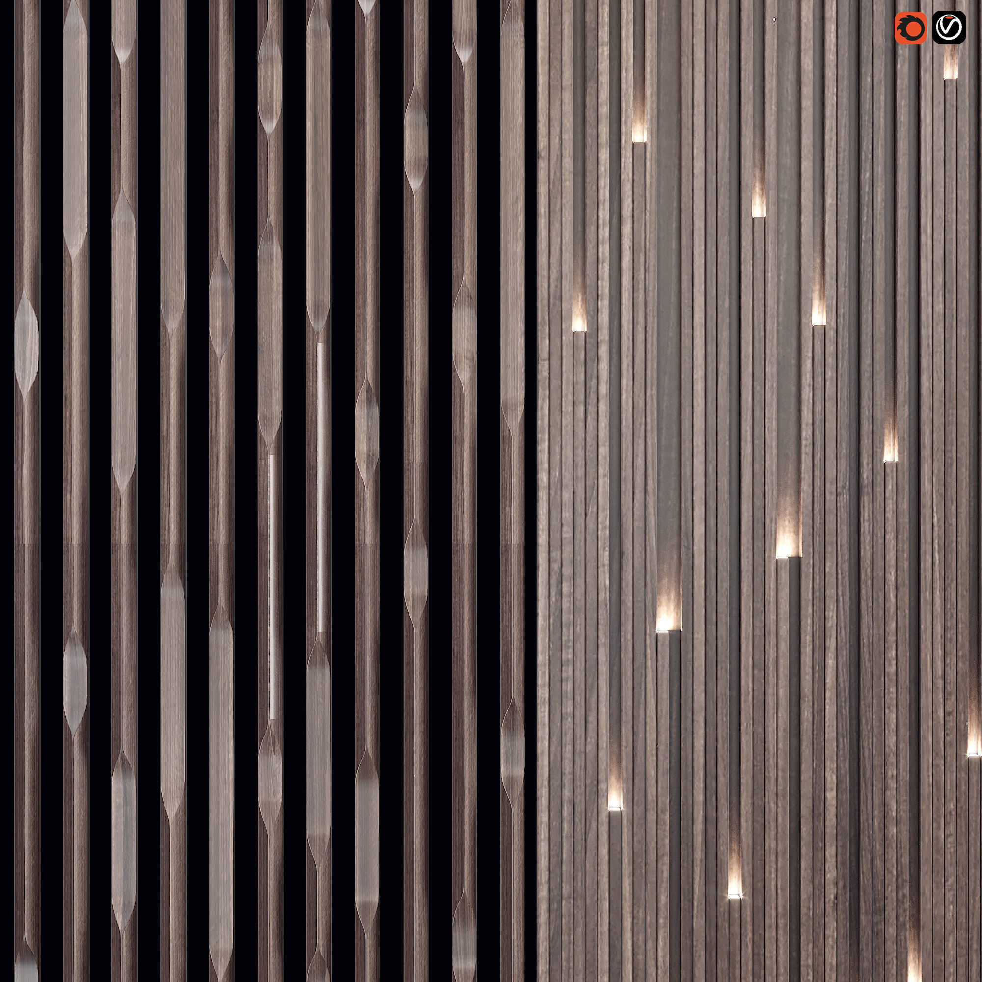 Combination of two Edge and Lucerna illuminated panels 3D model_1