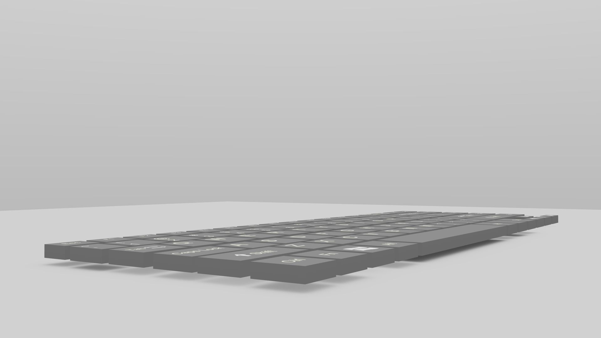 Laptop Keyboard Low-poly 3D model_3