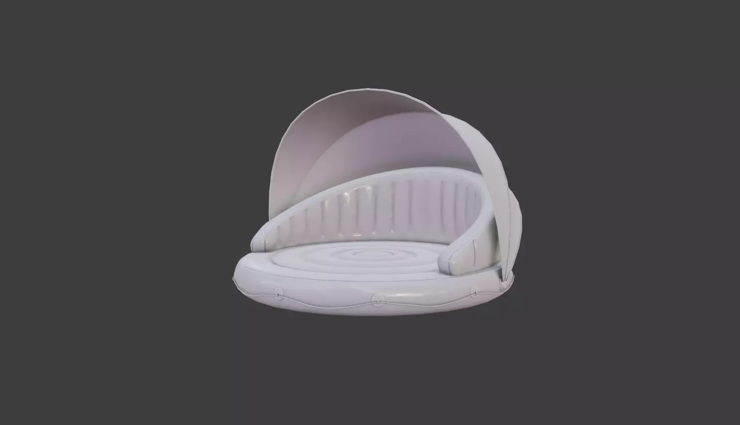 Floating Mattress Low-poly 3D model_0