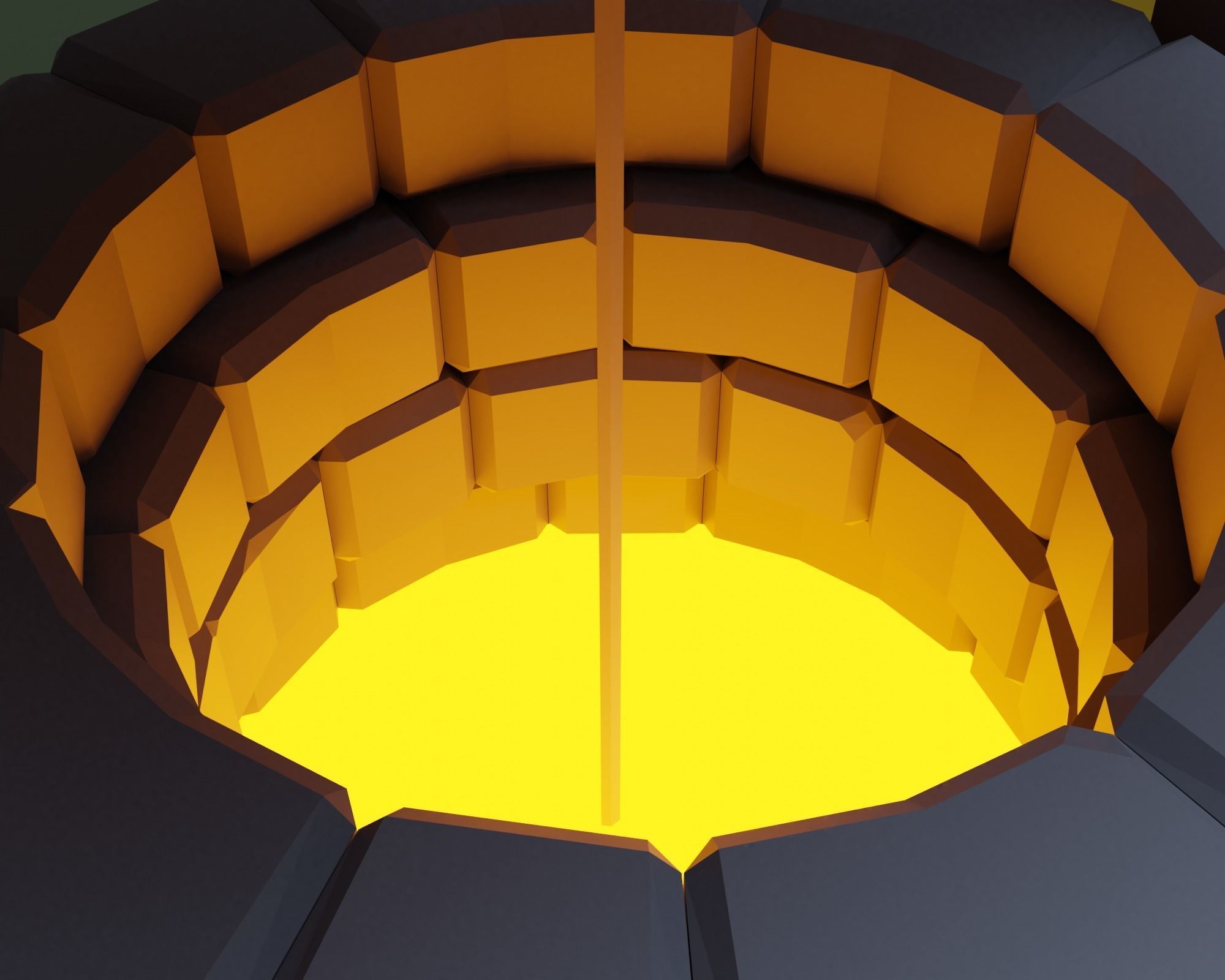 Pumpkin field Low-poly 3D model_9