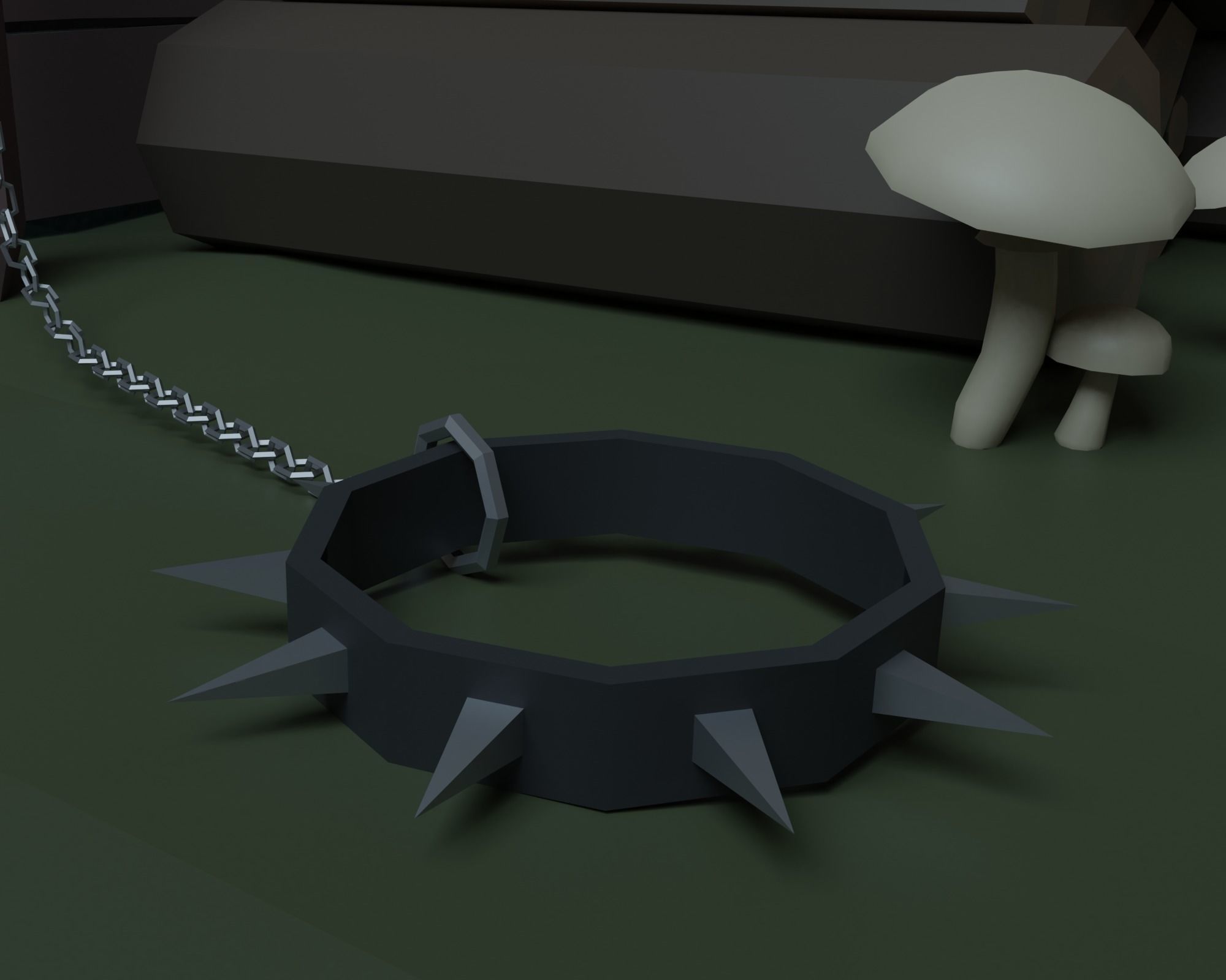 Pumpkin field Low-poly 3D model_15