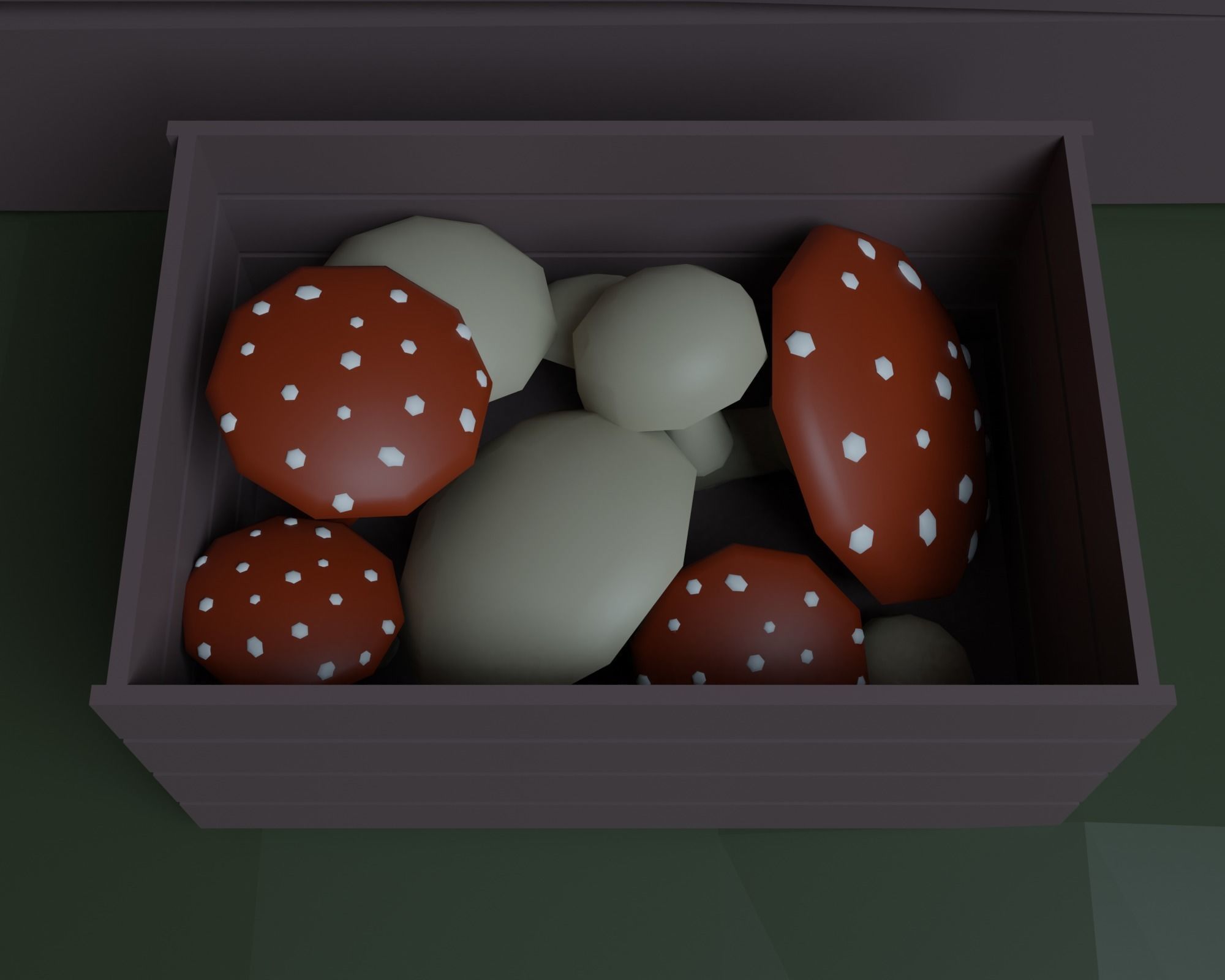 Pumpkin field Low-poly 3D model_11