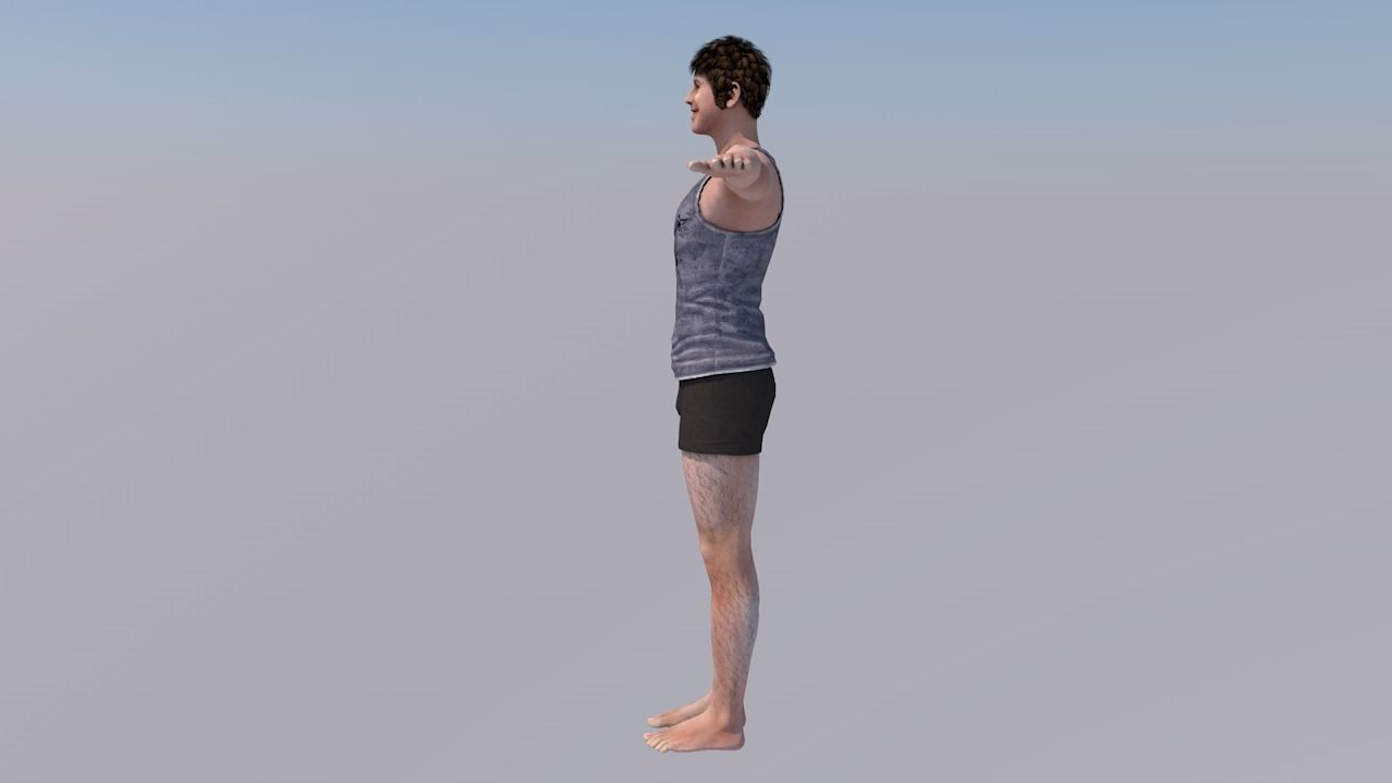 MAN RIGGED HUMAN MODEL 3D model_4