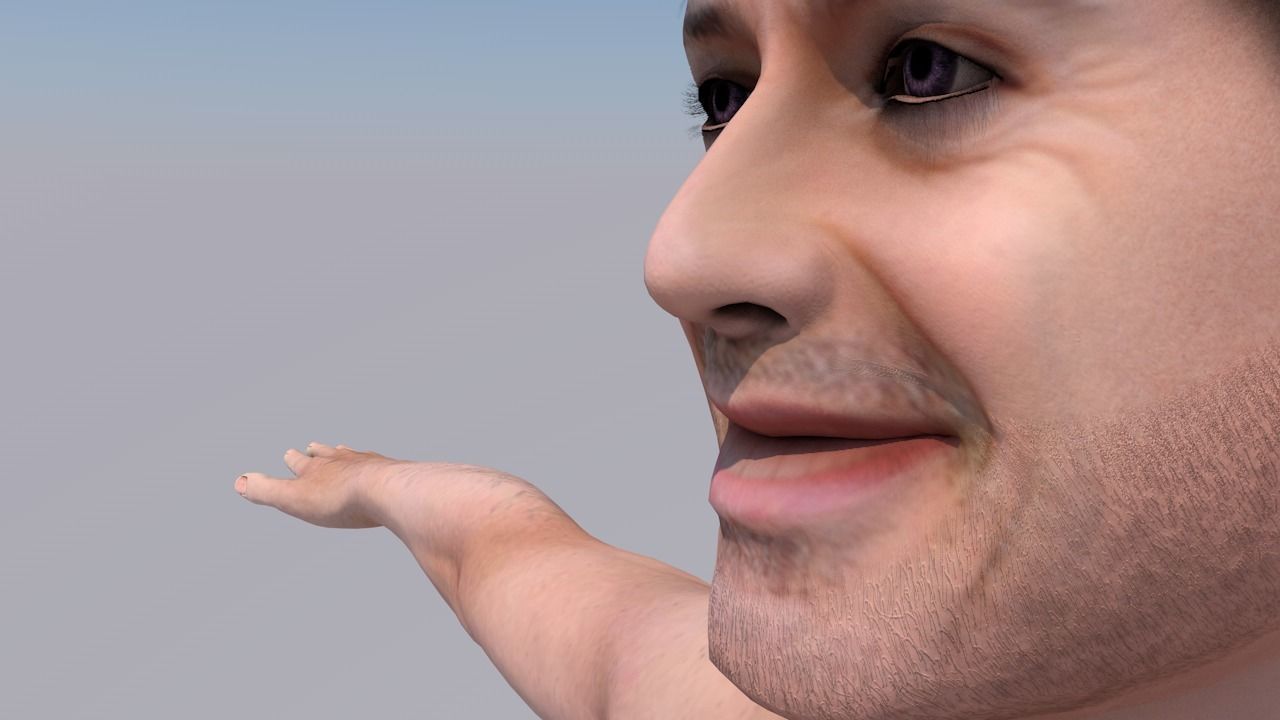 MAN RIGGED HUMAN MODEL 3D model_3