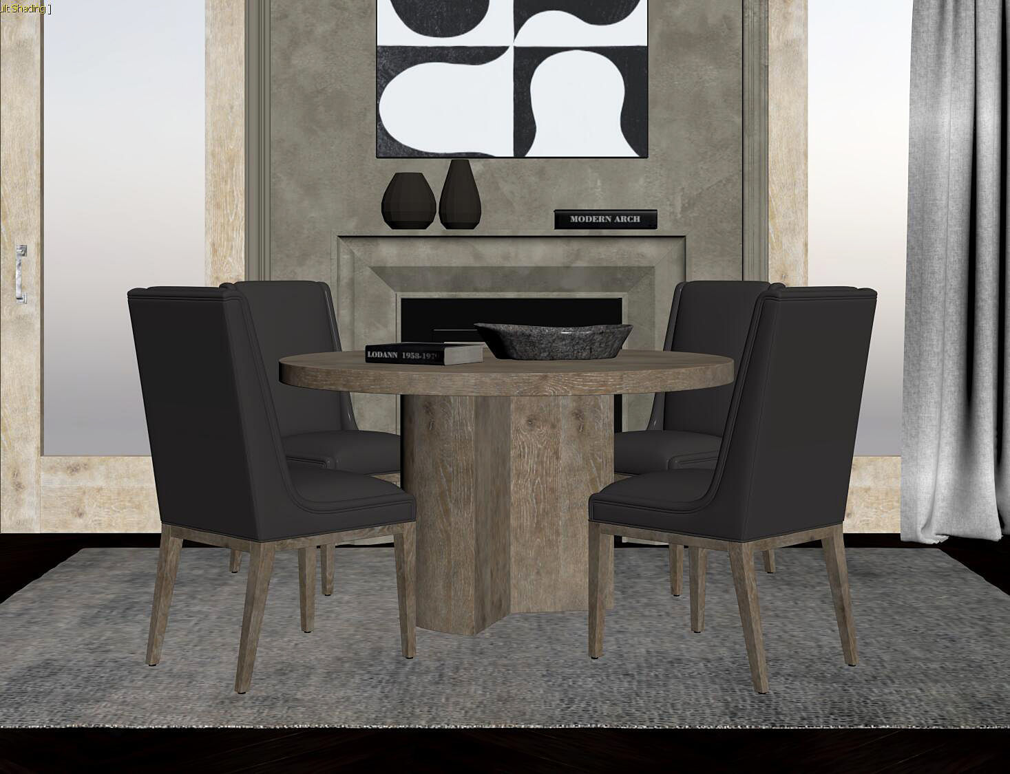 Rustic Dining Room Interior ID296 3D model_4