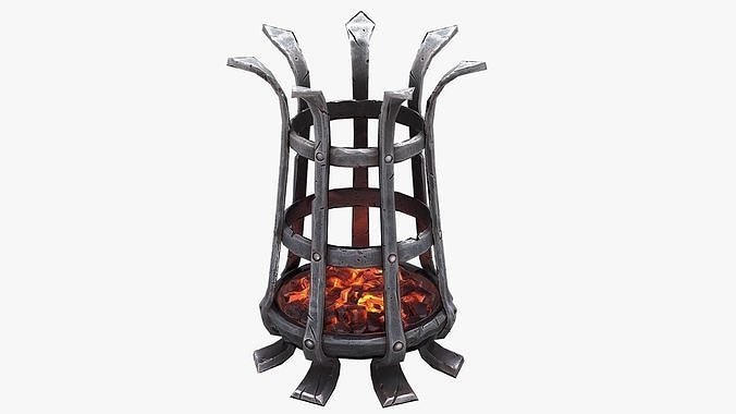 Medieval Brazier  Low-poly 3D model