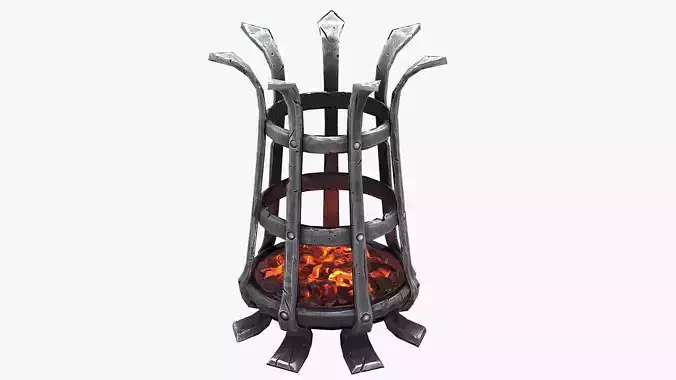 Medieval Brazier  Low-poly 3D model