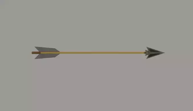 Bow Arrow Low-poly 3D model
