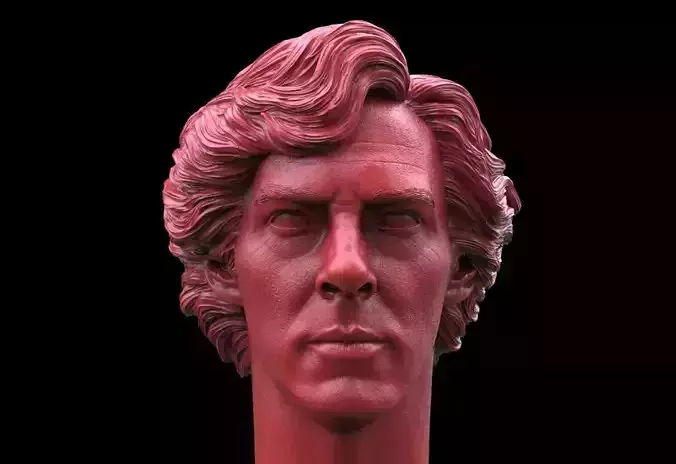 Sherlock Benedict Cumberbatch Head  3D print model