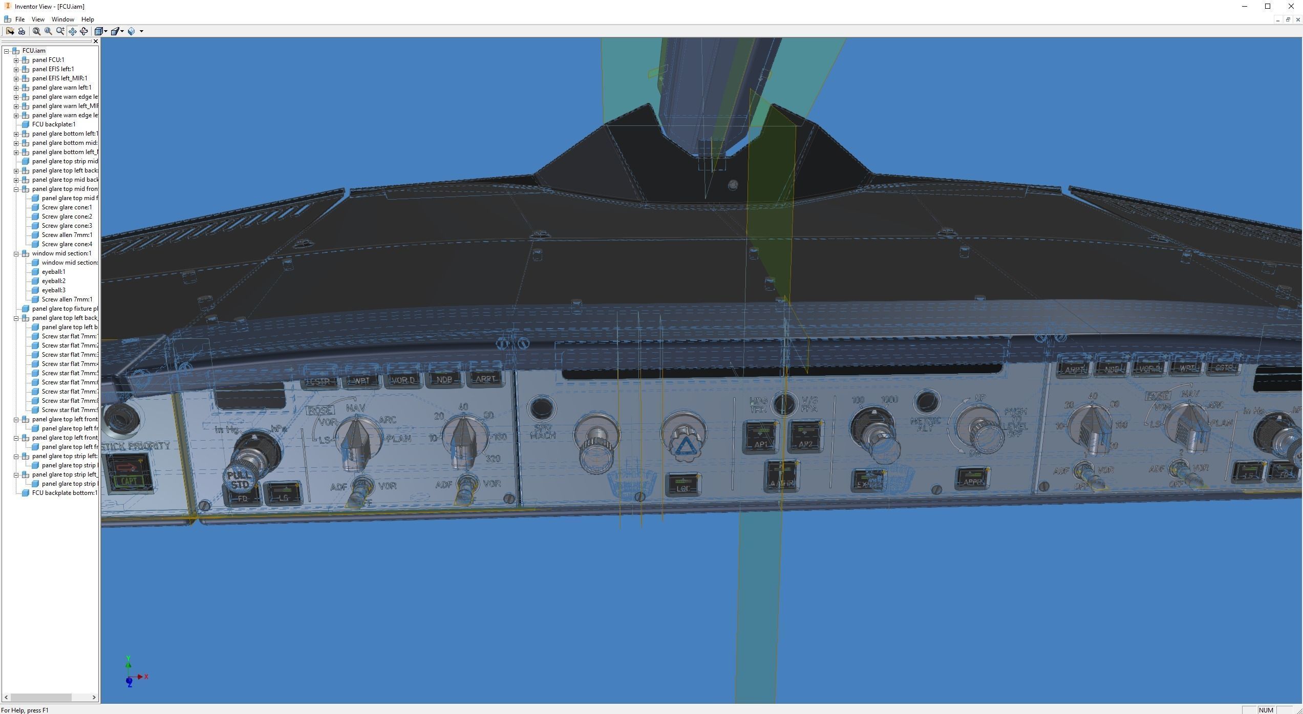 Airbus A320 Flight Control Unit for Captain and First Officer 3D model_4
