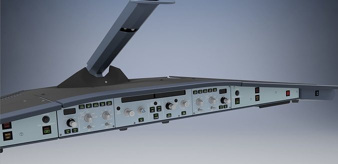 Airbus A320 Flight Control Unit for Captain and First Officer 3D model