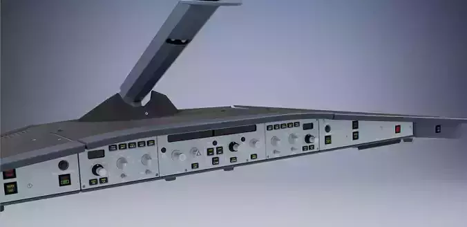 Airbus A320 Flight Control Unit for Captain and First Officer 3D model Airbus A320 Flight Control Unit for Captain and First Officer 3D model