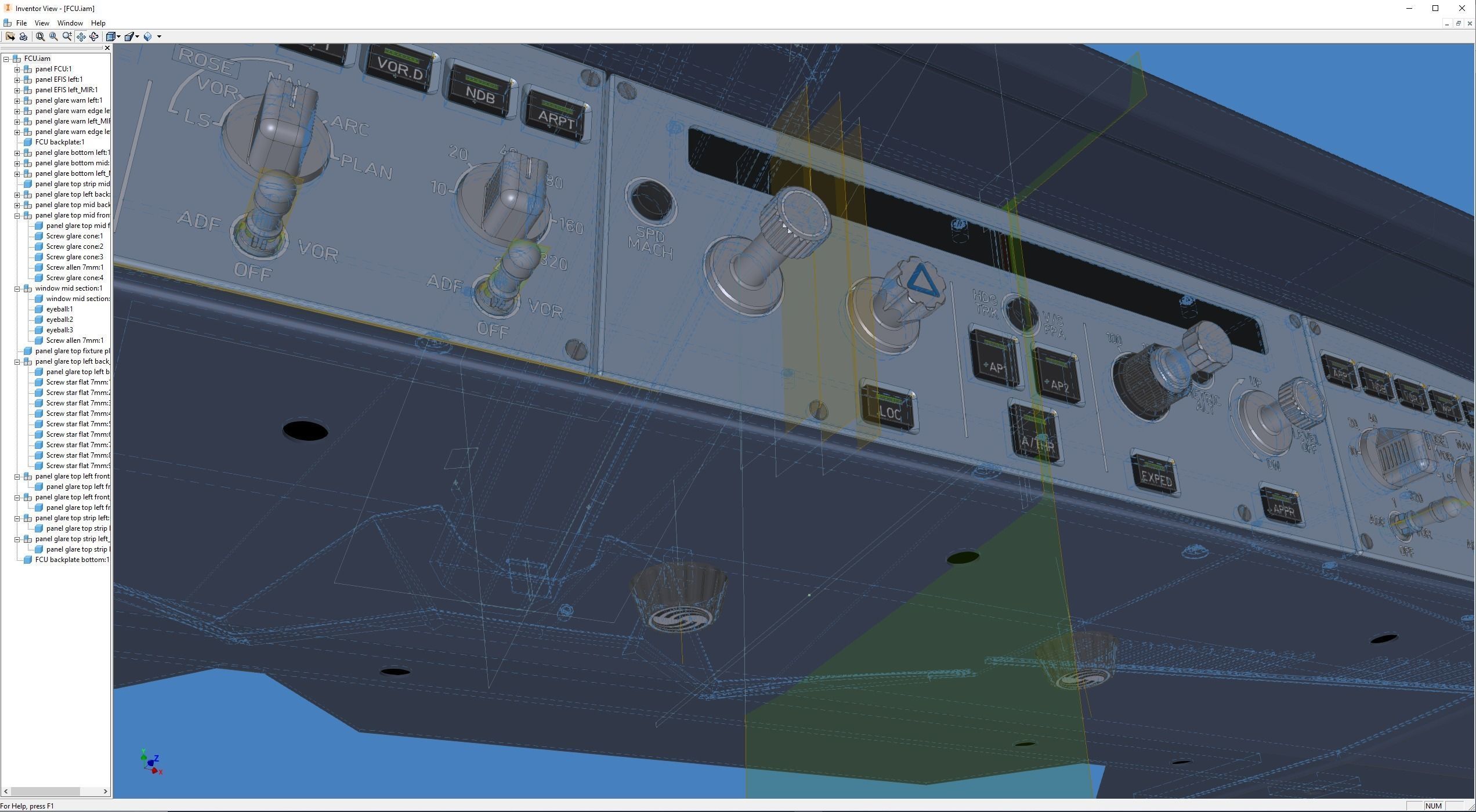 Airbus A320 Flight Control Unit for Captain and First Officer 3D model_6