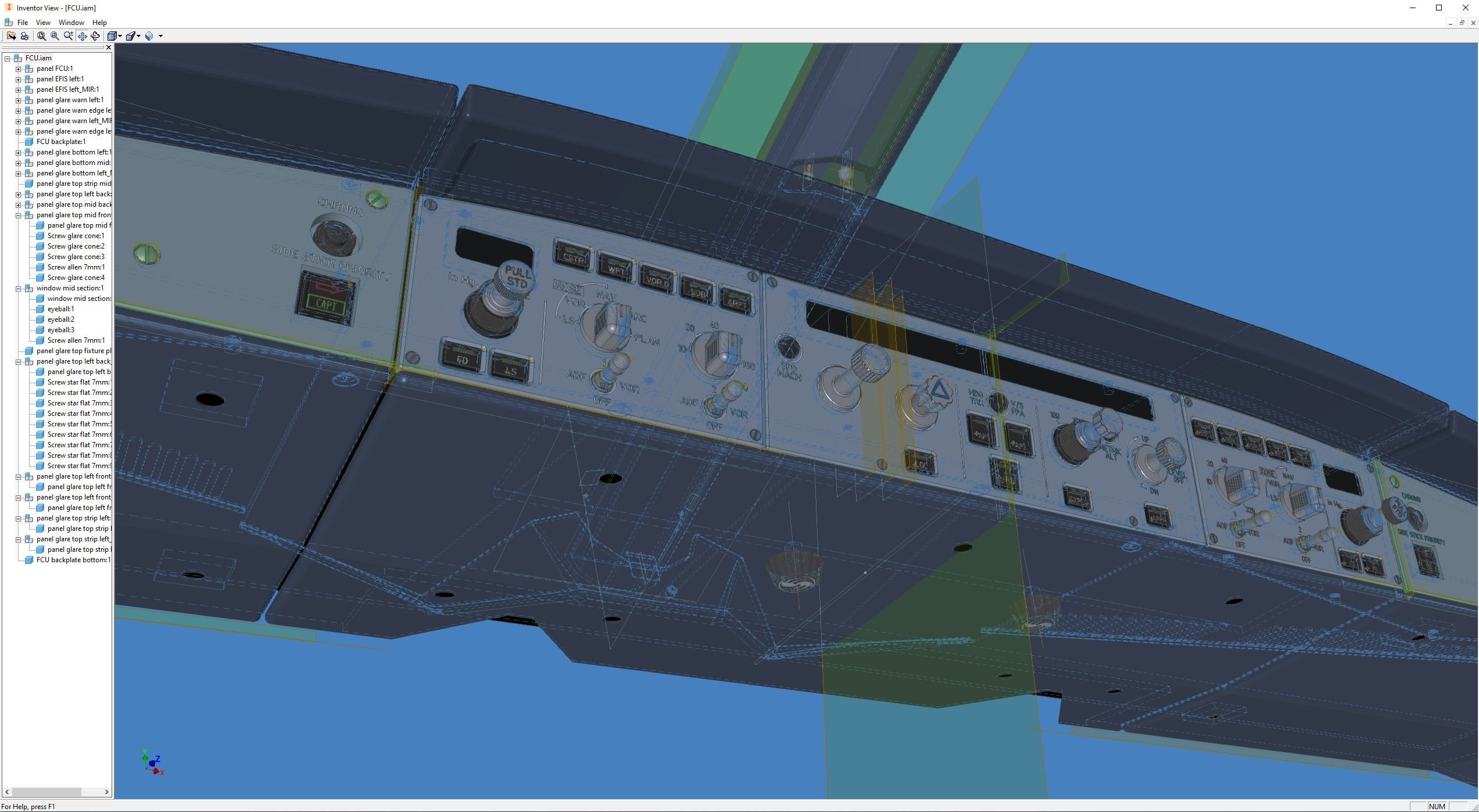 Airbus A320 Flight Control Unit for Captain and First Officer 3D model_5
