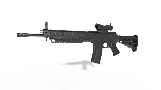 Sg 553 Gun Low-poly 3D model