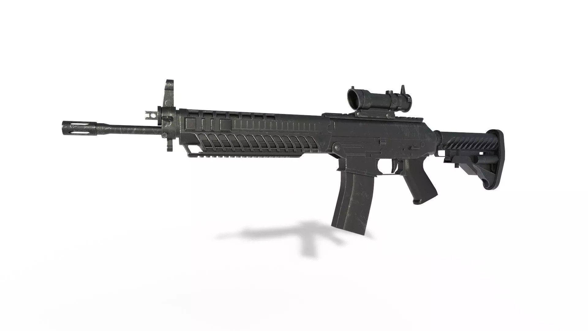 Sg 553 Gun Low-poly 3D model
