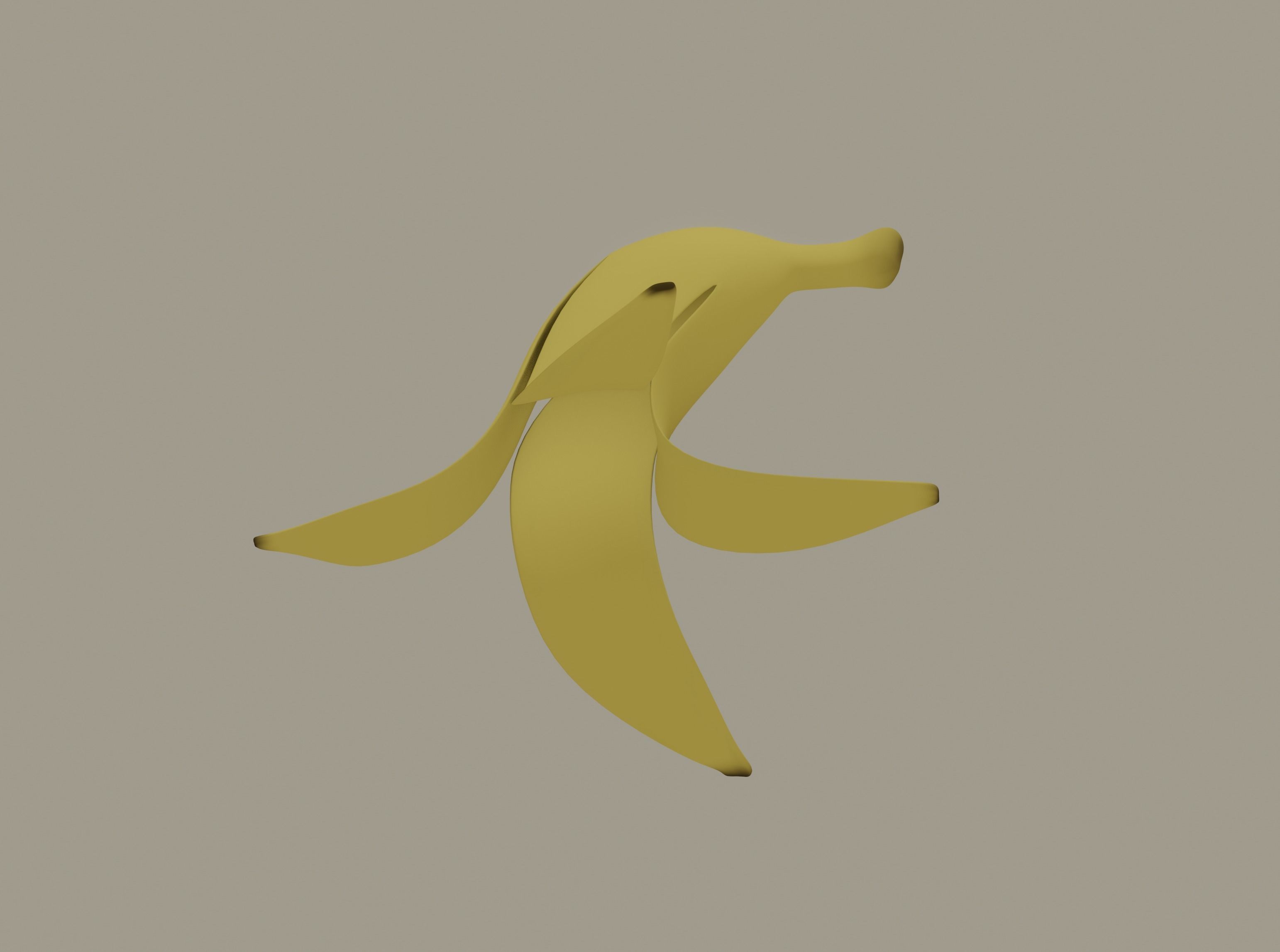 Banana Peel 3D model_2
