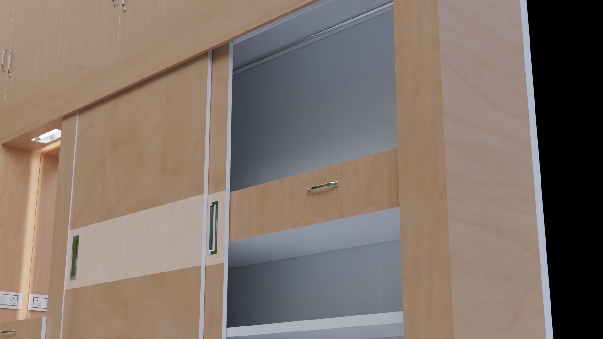 Wardrobe 3D model Low-poly 3D model_2
