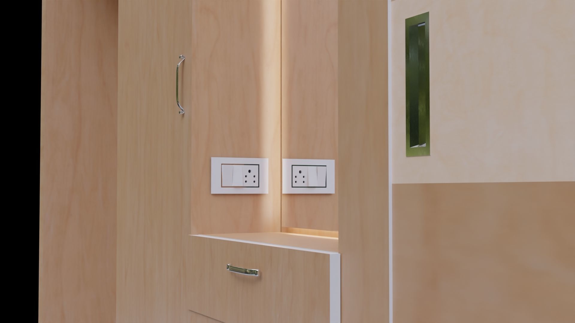 Wardrobe 3D model Low-poly 3D model_5