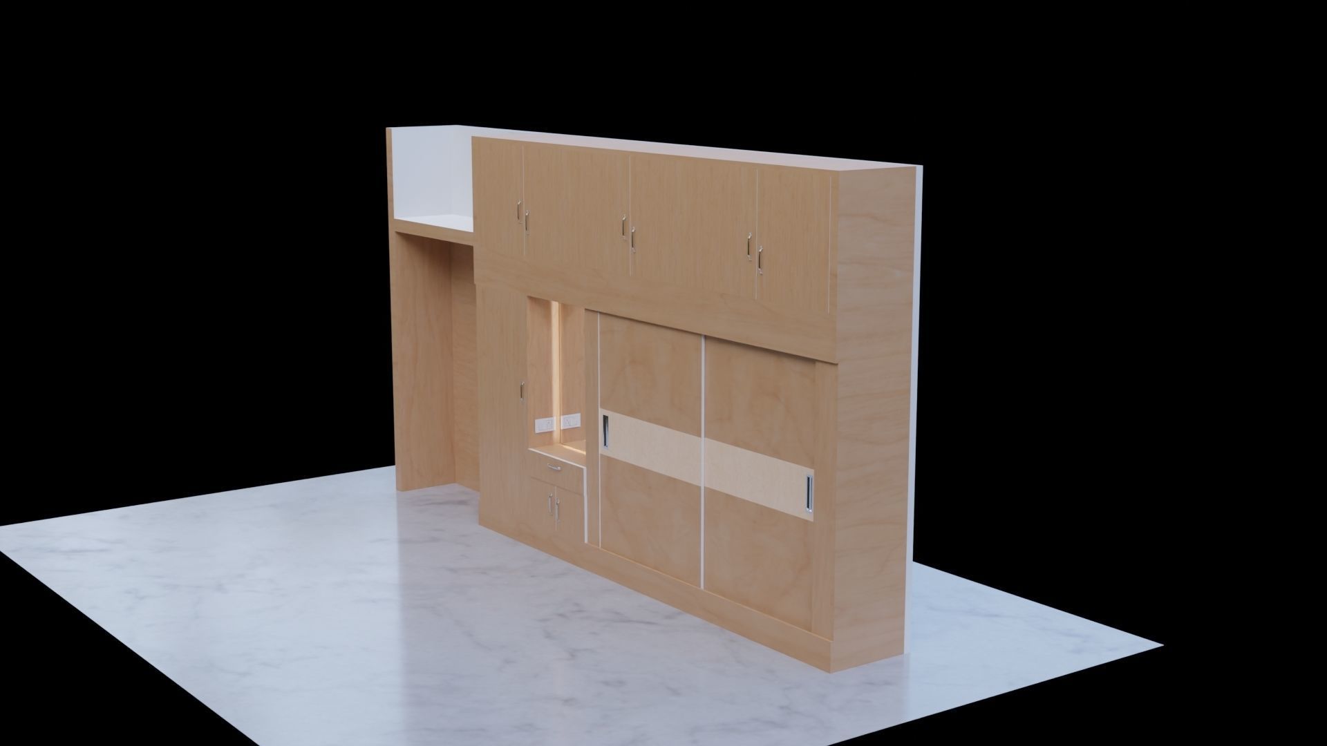 Wardrobe 3D model Low-poly 3D model_6