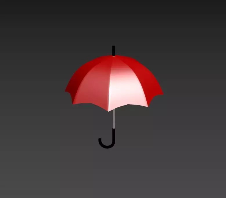 umbrella - Low-poly 3D model_0