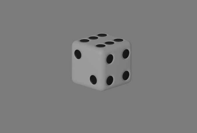 Dice model Low-poly 3D model