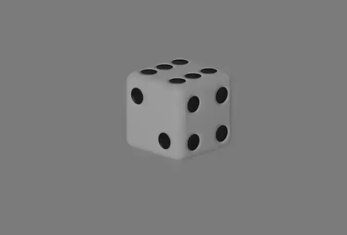 Dice model Low-poly 3D model