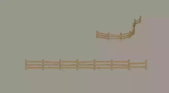 Fence Low-poly 3D model
