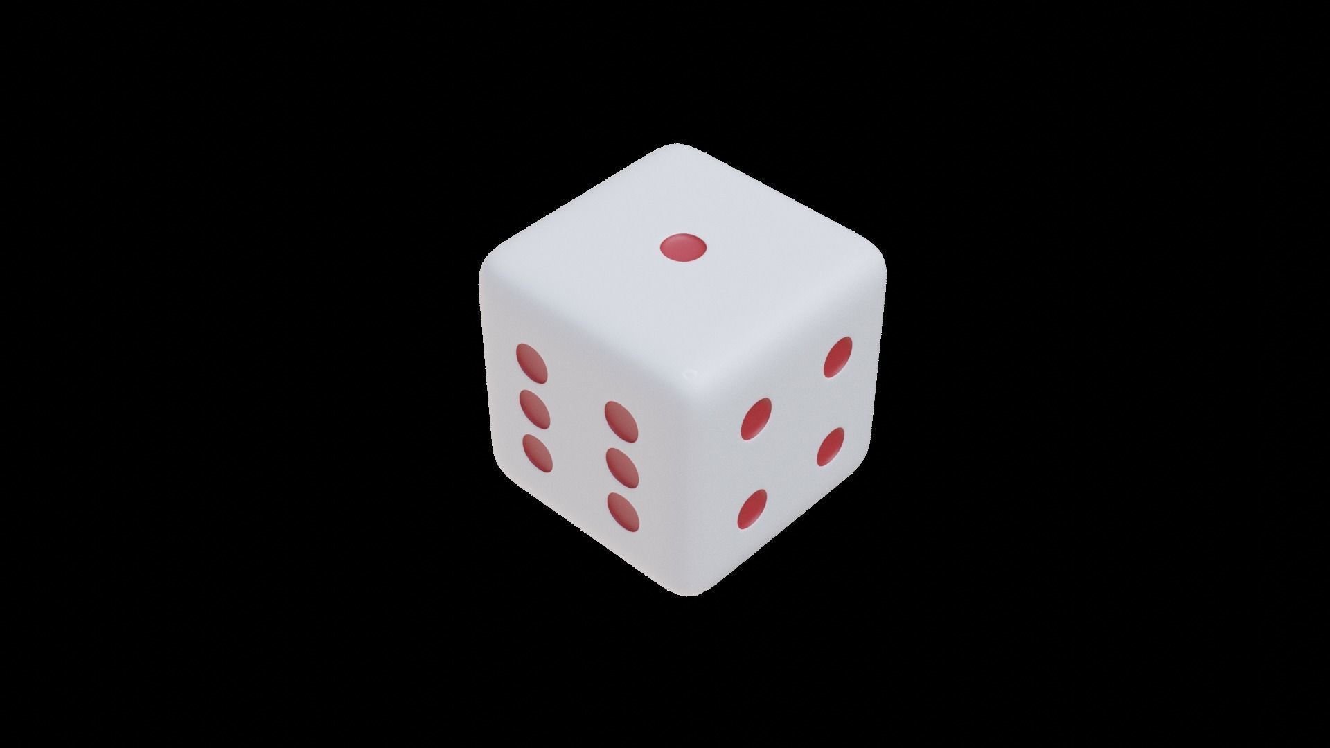 a clean dice Low-poly 3D model_8