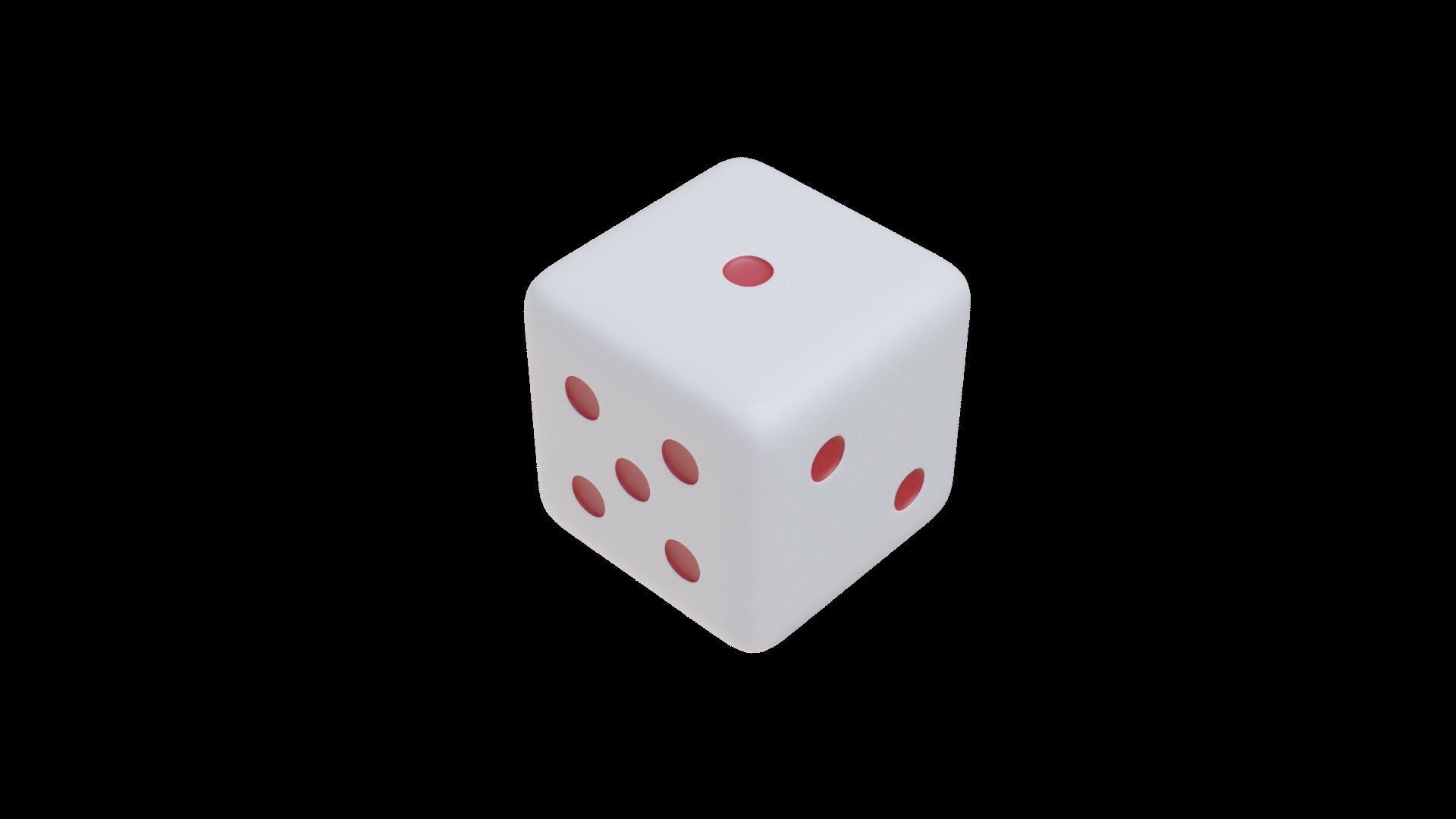 a clean dice Low-poly 3D model_3