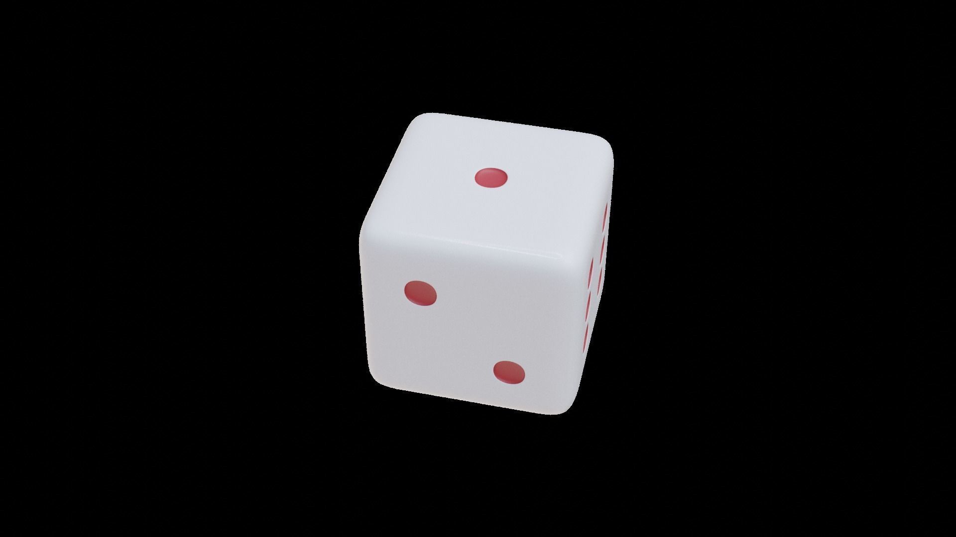a clean dice Low-poly 3D model_2