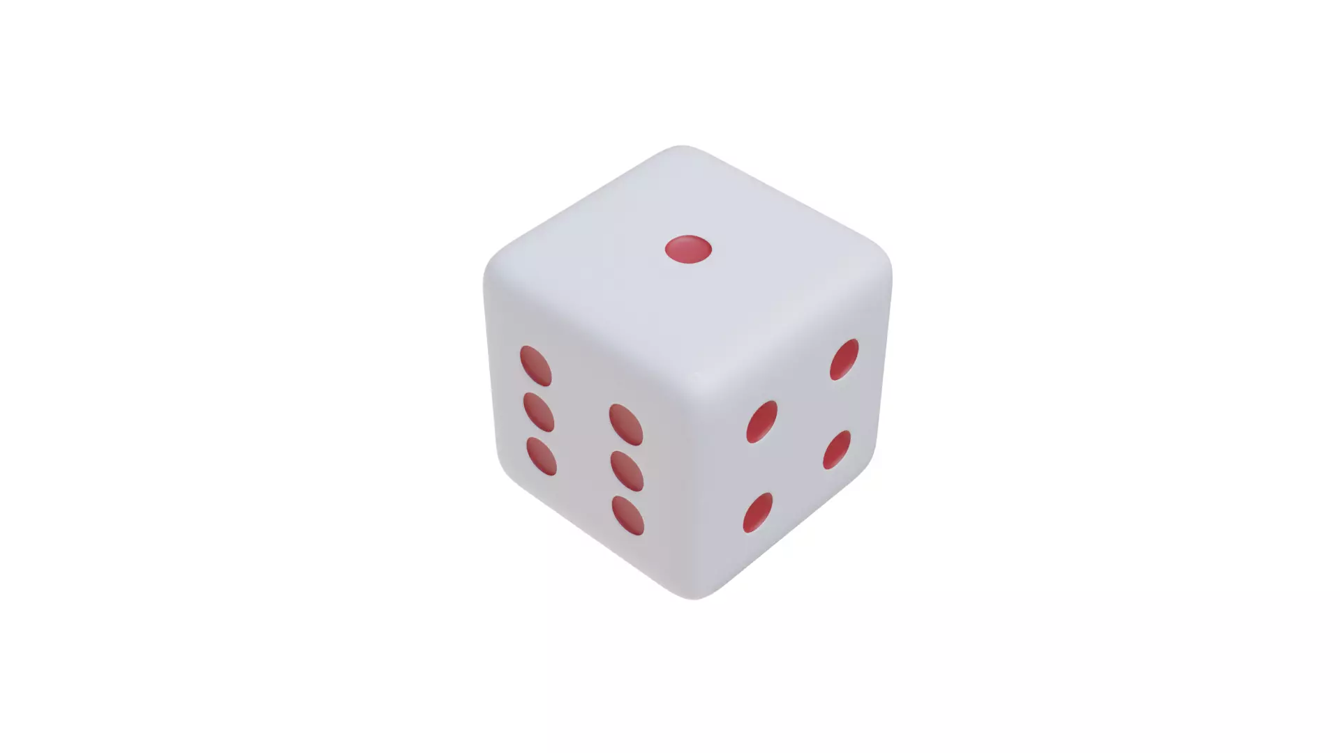 a clean dice Low-poly 3D model_0