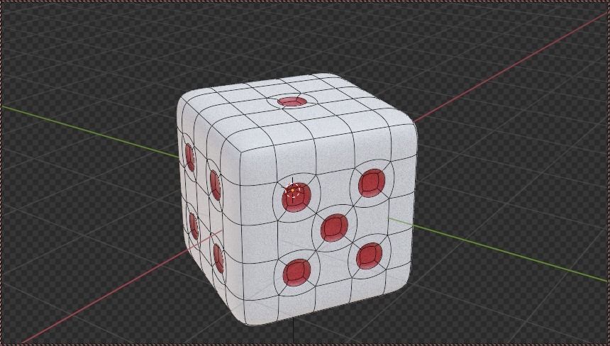 a clean dice Low-poly 3D model_7