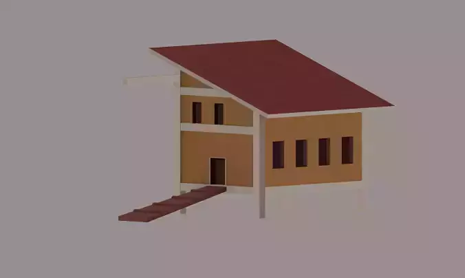 Chicken Hut Low-poly 3D model