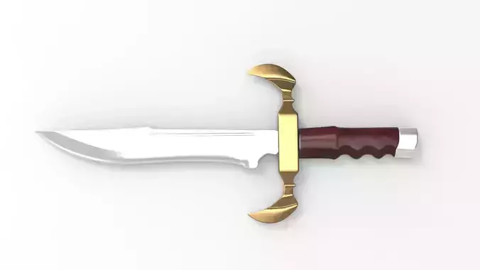 Old Knife Low-poly 3D model
