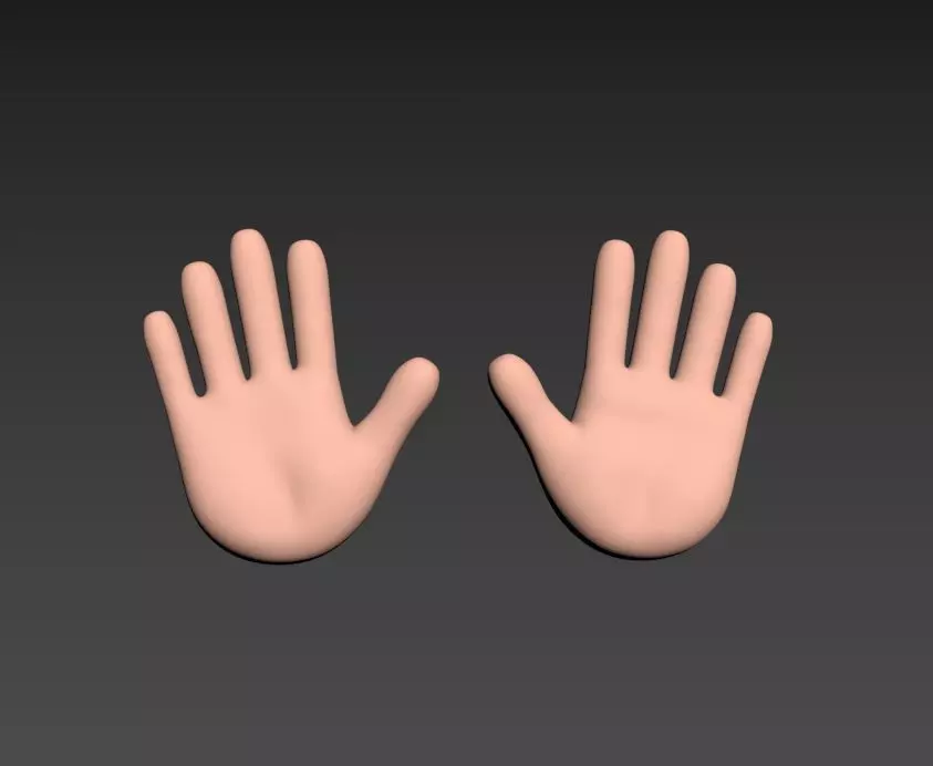 hand rigging Low-poly 3D model