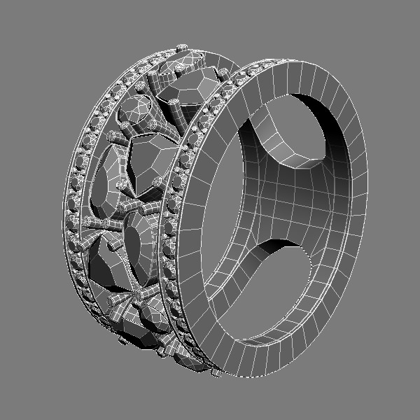 Ring jewelry 3D model_3